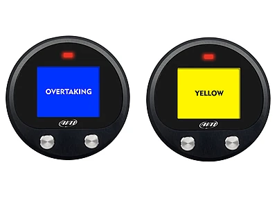 OLED display showing Safe2Race flags
